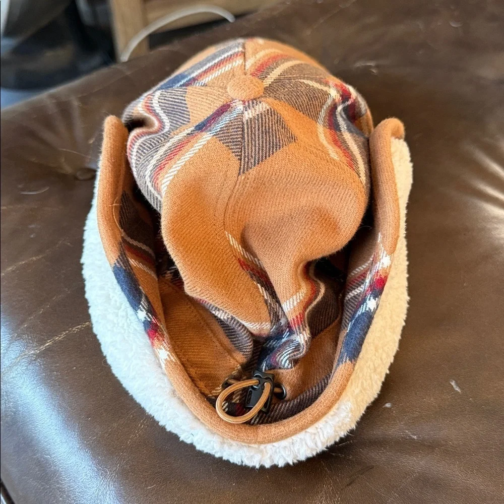 North Face Campshire Earflap Hat in a plaid pattern